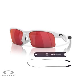 Oakley Kids Capacitor OJ9013 901303 62MM Polished White/Prizm Field Rectangle Junior Sunglasses for Boys for Girls + BUNDLE Accessory Leash + Designer iWear Kit