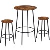 HomGarden 3 PCS Pub Dining Set Bar Table & Stools