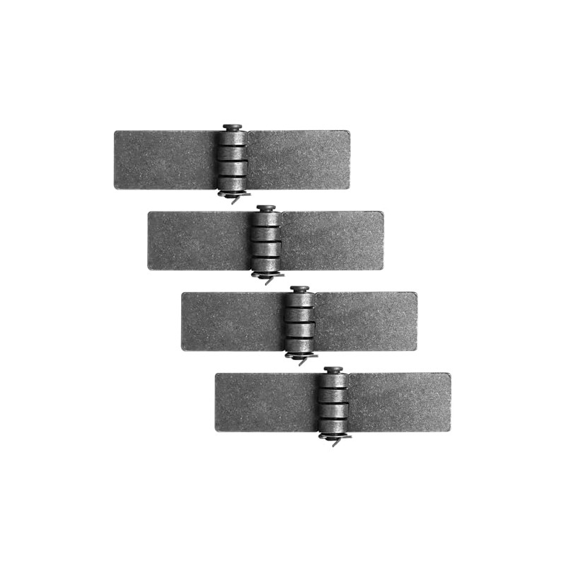 heneng 4 Pcs Weld-On Steel Butt Hinge, 7-1/2" x 1-7/8",