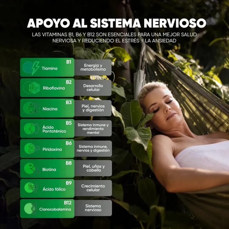 Complejo B Con Biotina Y Ácido Fólico Para Hombres Y