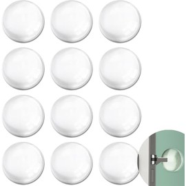 Protector de Pared Transparente de Silicona, Topes de Puerta Autoadhesivos 4cm - 12 Unidades, Amortiguador de Golpe Anti-Golpe para Manija y Muro, Protector Invisible que Evita Hoyos y Marcas