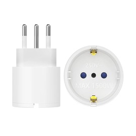 Leloco Germany to Italy Plug – Travel Guide Italy Plug 230 V – Pack of 2 – Adaptor Ltalien Germany – Travel Adapter for Your Italian Stay