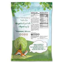 Organic Long Grain Brown Rice, 5 Pounds – Non-GMO, Whole Grain, Raw, Non-Irradiated, Kosher, Vegan, Bulk. Chewy Texture. Good Source of Dietary Fiber. Perfect for Salads, Pilafs. Great Side Dish.
