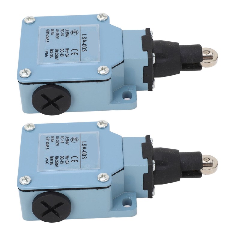 2Pcs Momentary Limit Switch Roller Plunger Micro Limit Travel Switch