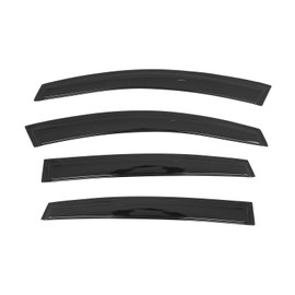 IKON MOTORSPORTS Tape on Window Visors Compatible with 2018-2023 Subaru Crosstrek & 2017-2023 Impreza Hatchback, Acrylic Smoke/Tinted Rain Guards, Side Window Wind Deflectors 4PCS