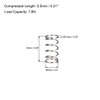 TA-VIGOR 10Pcs Compressed Spring, 5mm OD,0.5mm Wire Size, 10mm Free