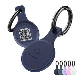 Smart Pet ID Tag with QR Code, Pet Tag, Dog Tracker, Dog Tag, Cat Tag, Smart NFC Pet Tag, Digital Profile Tracking, Contact Information, Scan Alert, Instant Location (Navy)