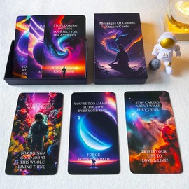 Qcsdckot Higher Self Messages Oracle Cards Deck, Cosmic Oracle Cards, Positive Affirmations Cards, Spirit Oracle Deck te ayuda a crear tu mejor vida mientras trabajas hacia tus objetivos