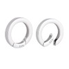 PH PandaHall 925 Sterling Silver Spring Gate Ring 2pcs Round