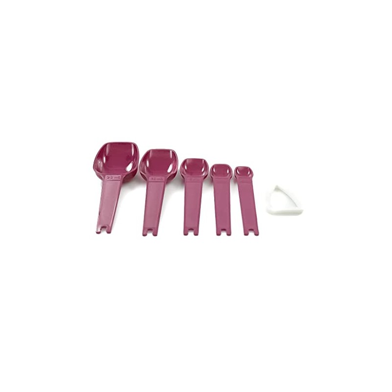 Tupperware Measuring Spoons (5) Red 37990