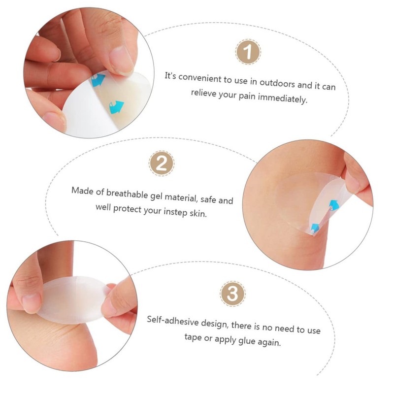 FRCOLOR 2sets Heel Cushion Stickers Hydrocolloid Patches Protective Foot Pad
