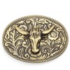 WOTOY Bronze Bull Belt Buckle