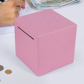 Adults Piggy Bank, Stainless Steel Piggy Bank,Must Break to Open, Money Saving Box (Pink, 4.72in)