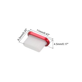 sourcing map USB Type C Anti Dust Plug Port Duct Covers Caps USB C Port Protectors for Type C Port, Red Pack of 4