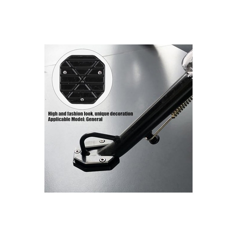 Motorcycle Kickstand Plate, Universal Motorcycle Aluminium Alloy Side Stand Extension