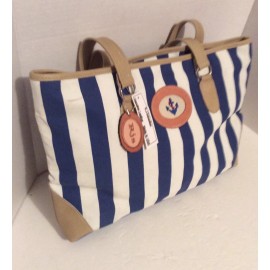 Nautical Outfitters Water Proof Anchor Stripped Tote Bag $49.00 made in usa