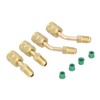 4Pcs 1/4SAE to 5/16SAE Conversion Head Refrigerant Charging Adapter for