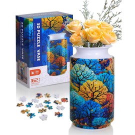 3D Puzzle Vase, 162 Pieces 3D Puzzles for Adults with Flowers, Unique Arts and Crafts for Adults, Unique Housewarning Gifts for Women, Puzzle Vase for Home and Office Decor (Eternal Bough)
