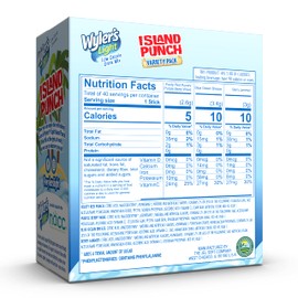 Wyler's Light Island Punch Singles to Go, Variety Pack, Fruity Red Punch, Purple Berry Wave, Berry Jammer and Blue Ocean Breeze, 1 Box (40 Single Servings)