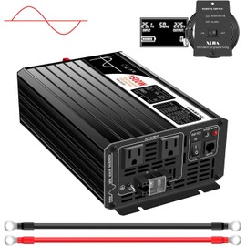 Xijia 1500W Pure Sine Wave Inverter，48V to 120V AC Converter for Home，Solar Systems，Remote and Bluetooth Control for Truck，Camping，with 2 AC Socket，Surge Power 3000W