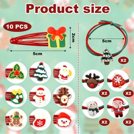 LPAMABA Set of 20 Christmas Hair Clips Christmas Hair Bobbles Christmas Hair Clips Christmas Hair Accessories for Girls Women Hair Accessories Reindeer