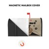 Mailbox Cover Farm Dog Sunglasses Footprints on Khaki Mailbox Covers