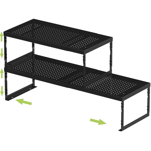 Jojocross Adjustable Stackable Metal Storage Shelf Organizer - Expandable Wire