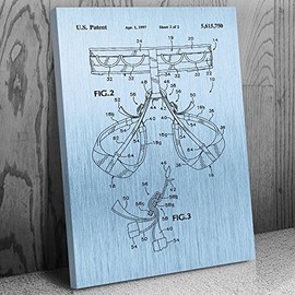 Rock Climbing Harness Patent Canvas Print (12x18) Man Cave Decor, Gym Wall Art, Rock Climbing Gifts, Gifts For Men, Gifts For Her