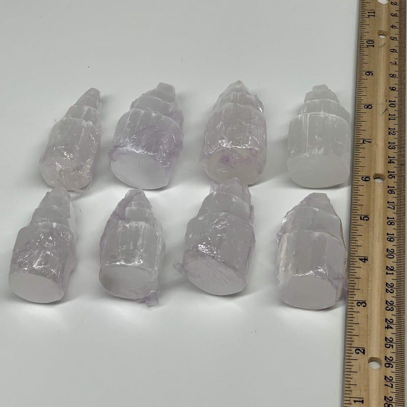 1pc, 2.2"-2.3", Natural Rough Solid Selenite (Satin Spar) Crystal Tower,