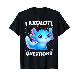 I Axolotl Sets Cute Kawaii Axolotl Kids and Girls T-Shirt, black