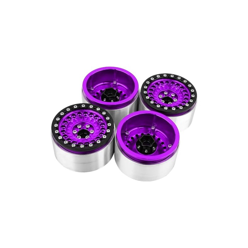 Pothyes Aluminum Circular Step Subsidence 2.2" Beadlock Wheel Rim for