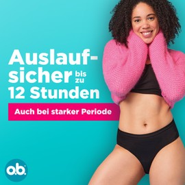 o.b. Periodenslip in Größe XL / XXL, (1 Stück), wiederverwendbare Periodenunterwäsche bei starker Periode für bis zu 12 Stunden Auslaufschutz