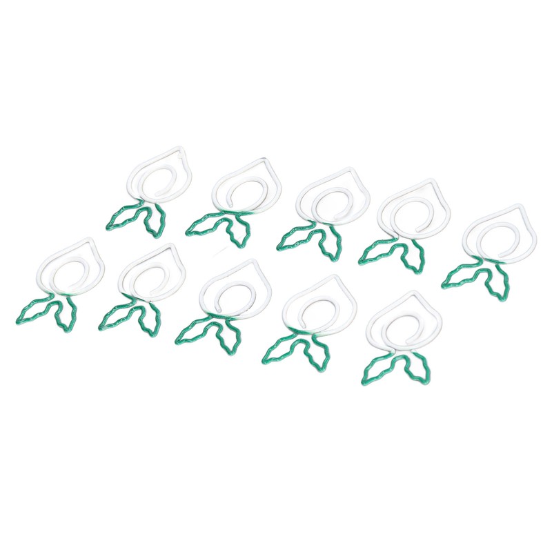 100 Pcs Shaped Paper Clips 2 Color Metal Material Light
