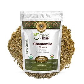 Organic Way Chamomile Flowers Powder (Matricaria chamomilla) - European Wild-Harvest | Organic & Kosher Certified | Non GMO & Gluten Free | USDA Certified | Origin - Albania (1/2 LBS / 8 Oz)