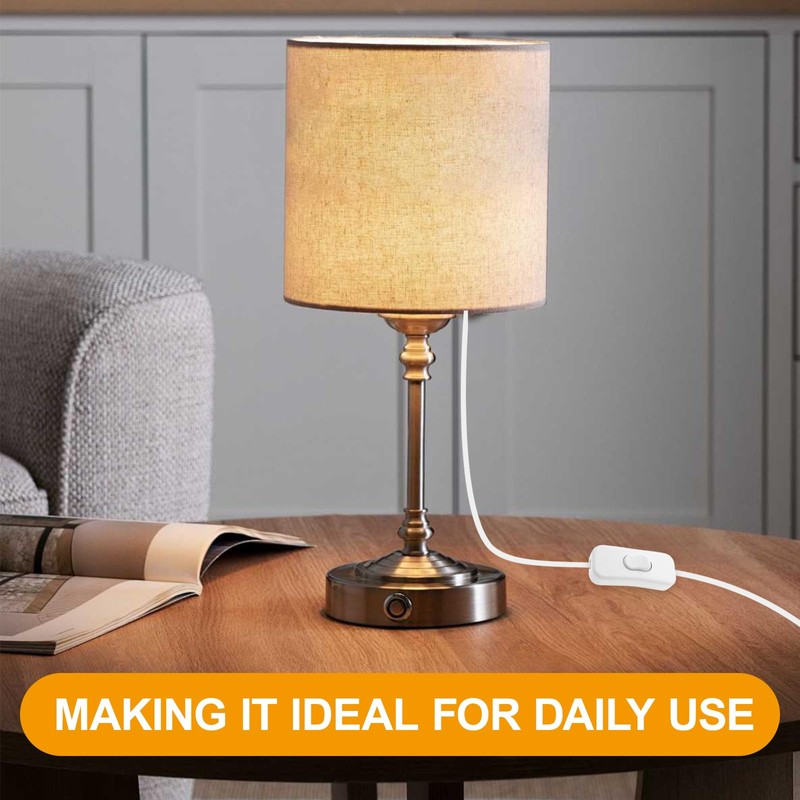 DAJING Inline Light Switch for Lamps - 2-Pack, 250V 2A,