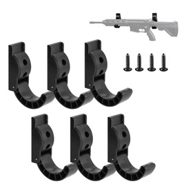 Adoreal 6PCS Gun Rack Wall Mount, Folding Gun Racks, Gun Storage for Wall, Rifle and Shotgun Hooks Indoor Gun Racks