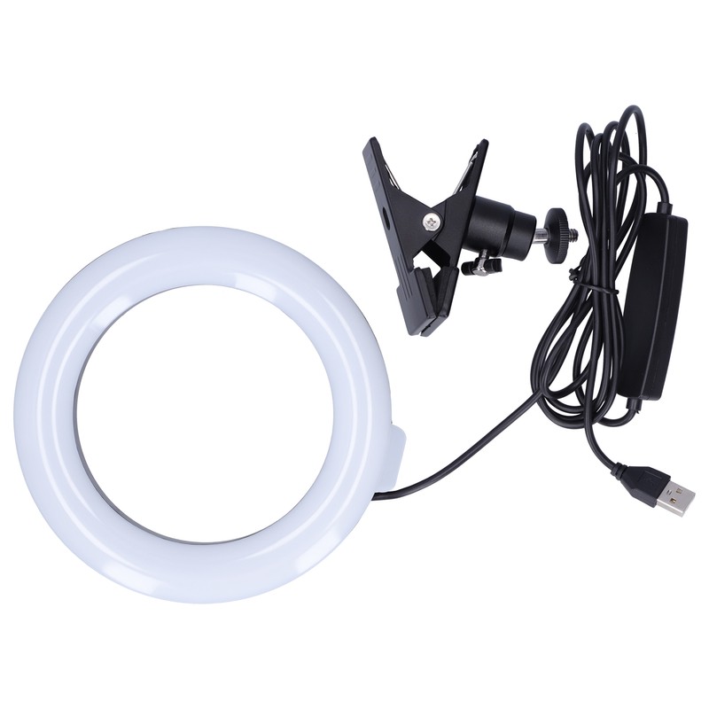 16cm LED USB Circle Light RGB Fill Light with Clamp