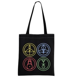 Owl House Glyph Tote Bag Owl House Fire Ice Plant Light Glyph Gift (Black)