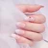 White Gothic Ombre Handmade Nail Tips - Short Coffin /