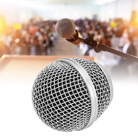 Replacement Mic Grille, Wireless Microphone and Wired Mics Replacement Blue Steel Mesh Microphone Grill Head for Shure Sm58