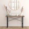 Flash Furniture Hanover Park Rustic Wood Grain Finish Console Table