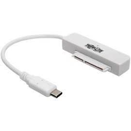Tripp Lite 6in USB 3.1 Gen 1 USB-C to SATA III Adapter Cable w/ UASP, 2.5in SATA Hard Drives, White (U438-06N-G1-W)