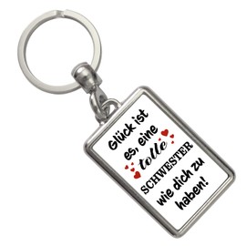 Great sister lucky keyring as a small lucky charm for Mother's Day or Christmas, best sister in the world who makes everything for you in various sizes, standard