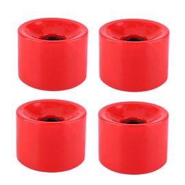 PUENTE 4pcs Set 70*51mm Superior Quality PU Skateboard Wheels Long Board Wheel (Red)