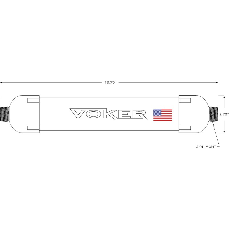 Voker Holding Tank Vent Filter New Installation Kit (5/8")