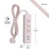 Globe Electric - 78257 Designer Series Power Strip, Rose 3