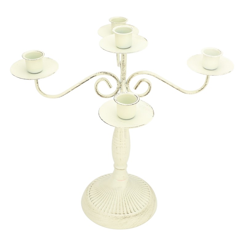 European Style Candelabra 5 Arms Iron Elegant Candle Stick Candelabra