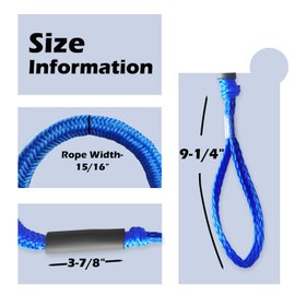 Línea de muelle para barco, cuerda de amarre, cuerda de acoplamiento elástica para pontón, moto acuática, SeaDoo, WaveRunner, kayak, bote de pesca, accesorios para barcos, 4 pies a 5.5 pies, azul,