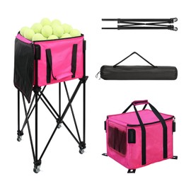 BESTHLS Foldable Tennis Ball Hopper, Pickleball Baseball Hopper Basket