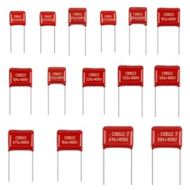 ALLECIN 150PCS Metallized Polypropylene Polyester Film Capacitors Kit 0.001uF 0.0022uF 0.0033uF 0.0047uF 0.068uF 630V and 0.01uF 0.1uF 0.022uF 0.22uF 0.033uF 0.33uF 0.047uF 0.47uF 0.15uF 0.56uF 400V